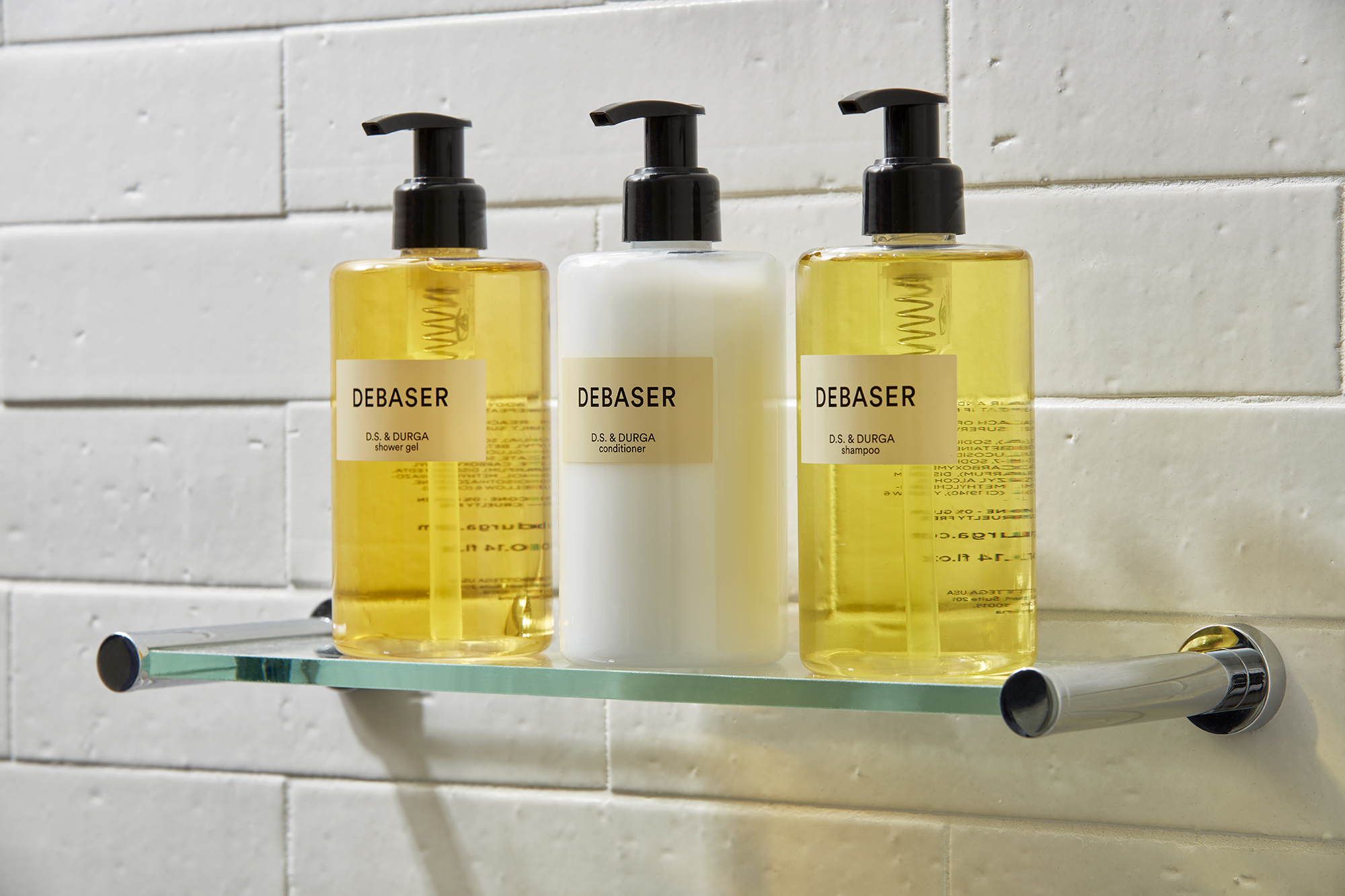 D.S. and Durga, Debaser shampoo, conditioner and body gel products