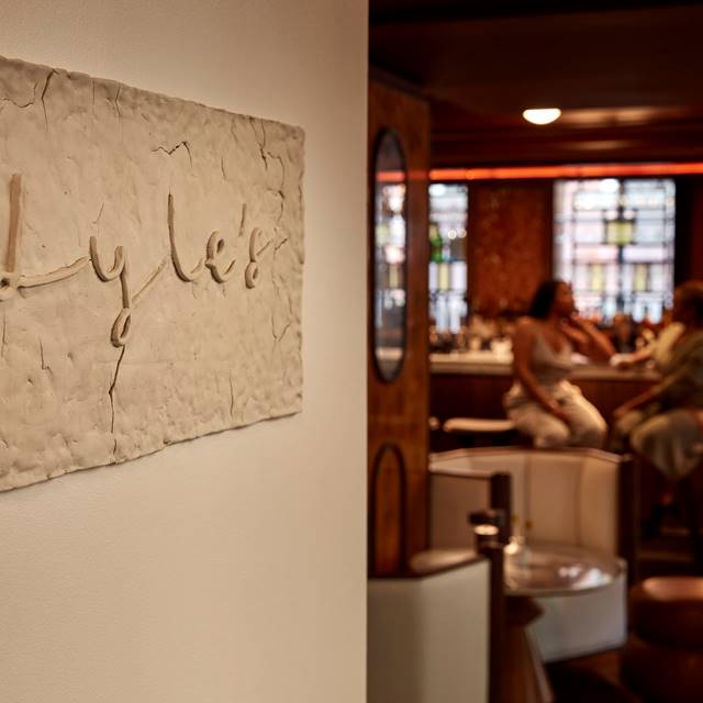 Lyle's Restaurant and Bar sign