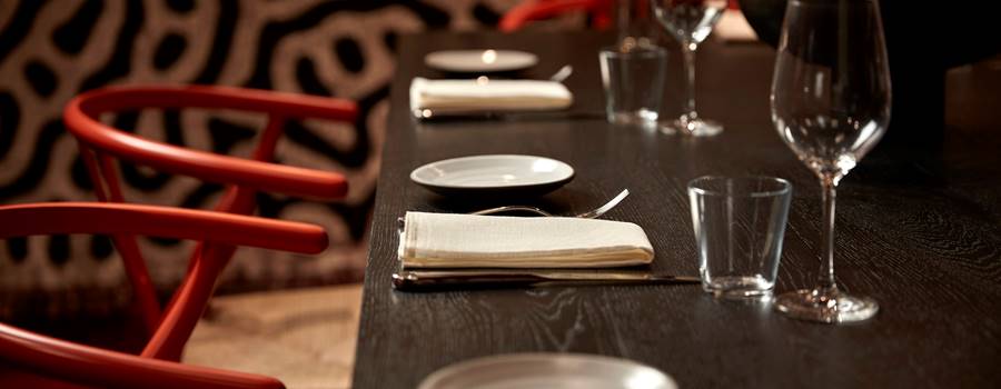 Private dining table set for a dinner at Lyle DC's restaurant.