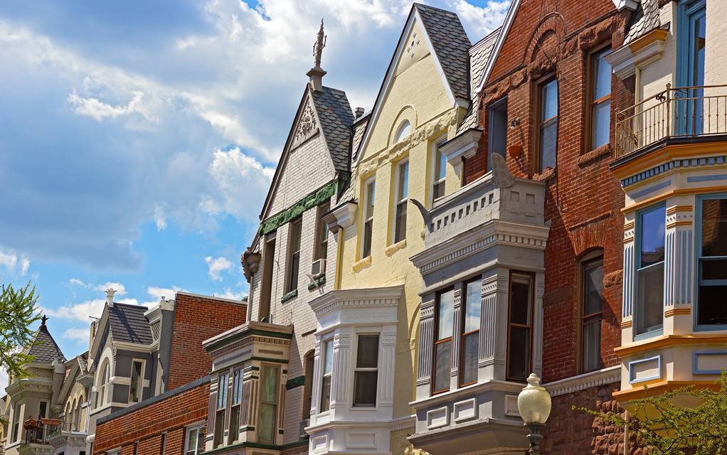 Neighborhood rowhomes in Dupont Circle, Washington D.C.