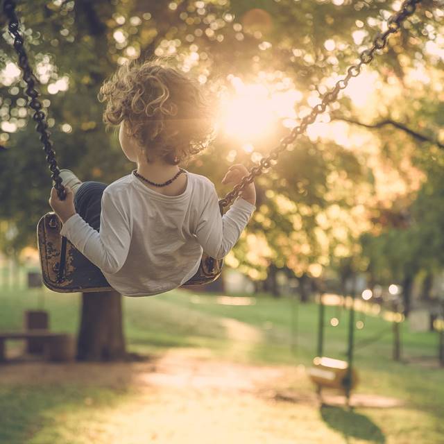 Child on swing