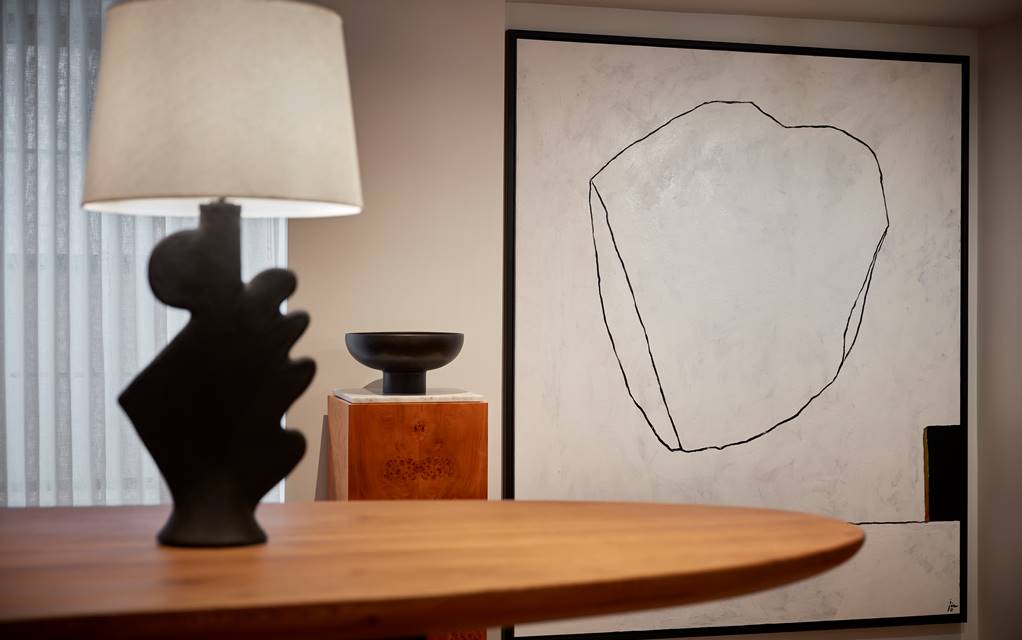 Contemporary painting on wall in The Gallery