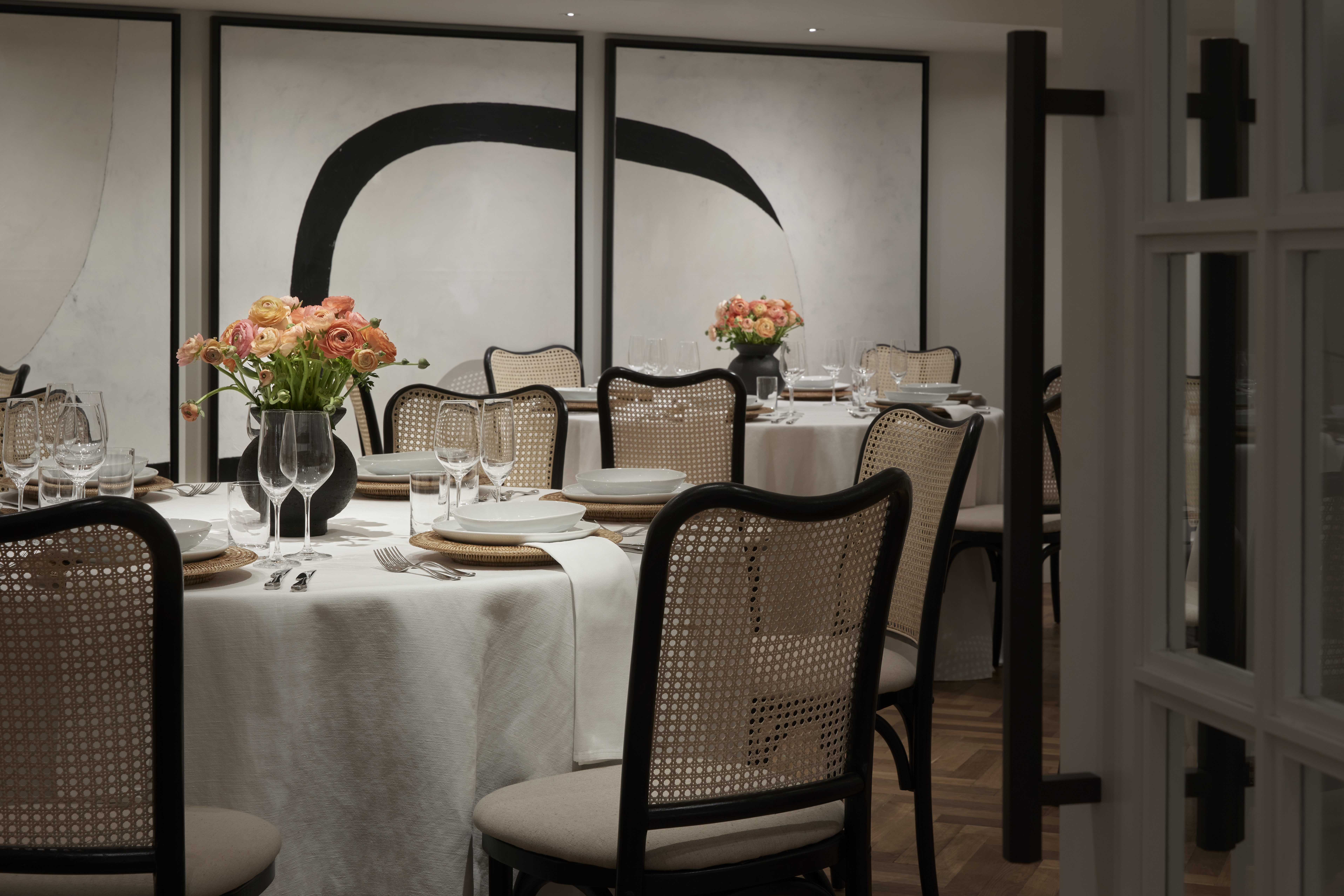 Meeting space set for private dining function