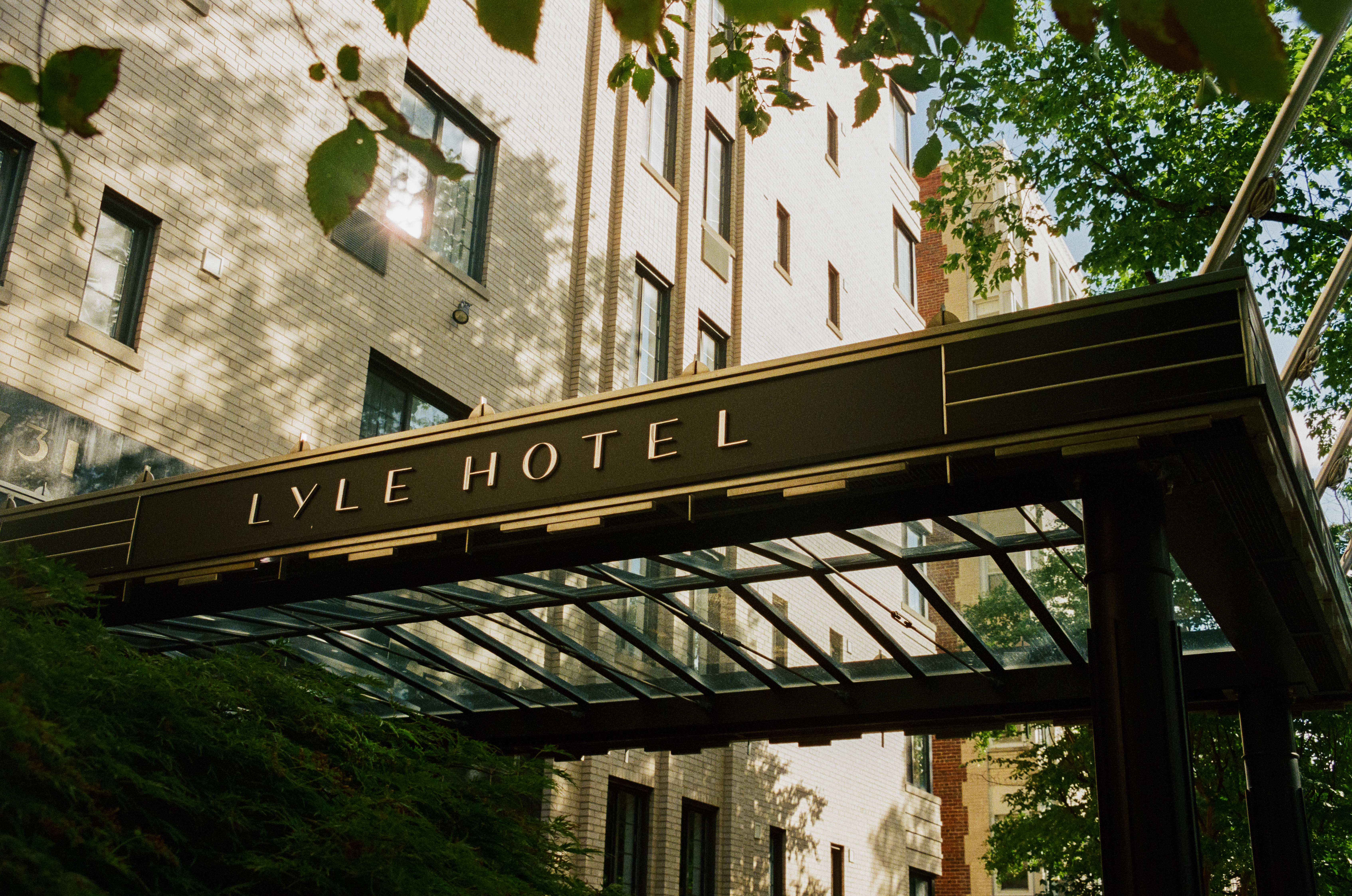A hotel awning with the name Lyle Hotel