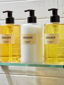D.S. and Durga, Debaser shampoo, conditioner and body gel products