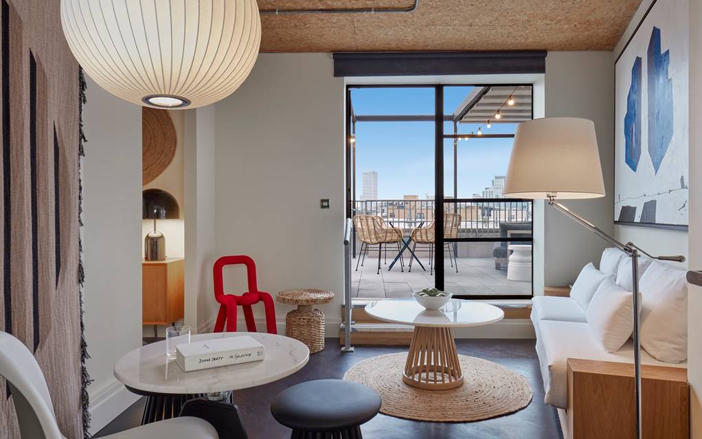 Guestroom at One Hundred Shoreditch, London