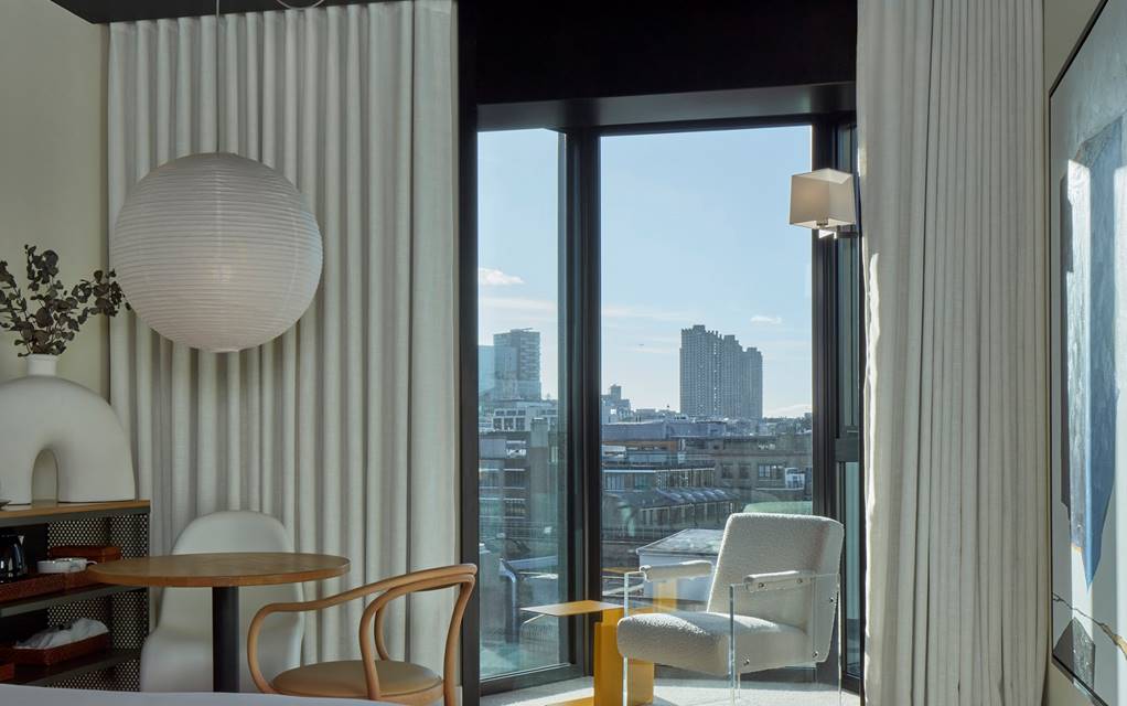 Guestroom shot at One Hundred Shoreditch, London